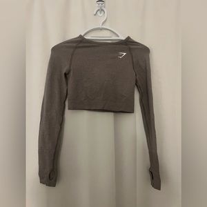 Gymshark cropped long sleeve compression top